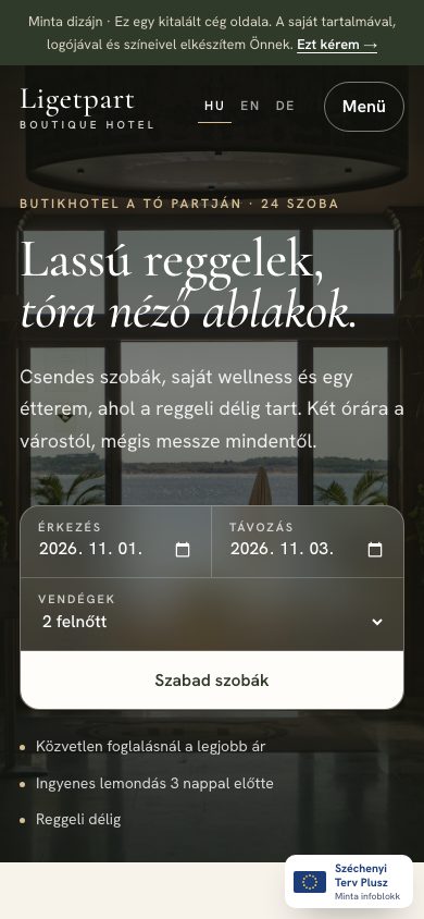 Unterkunfts-Website auf dem Smartphone